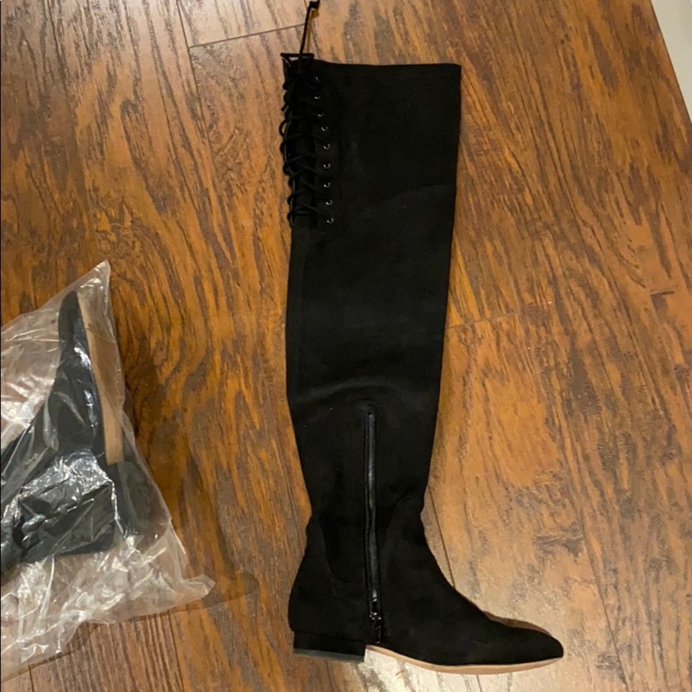 Over knee black boots